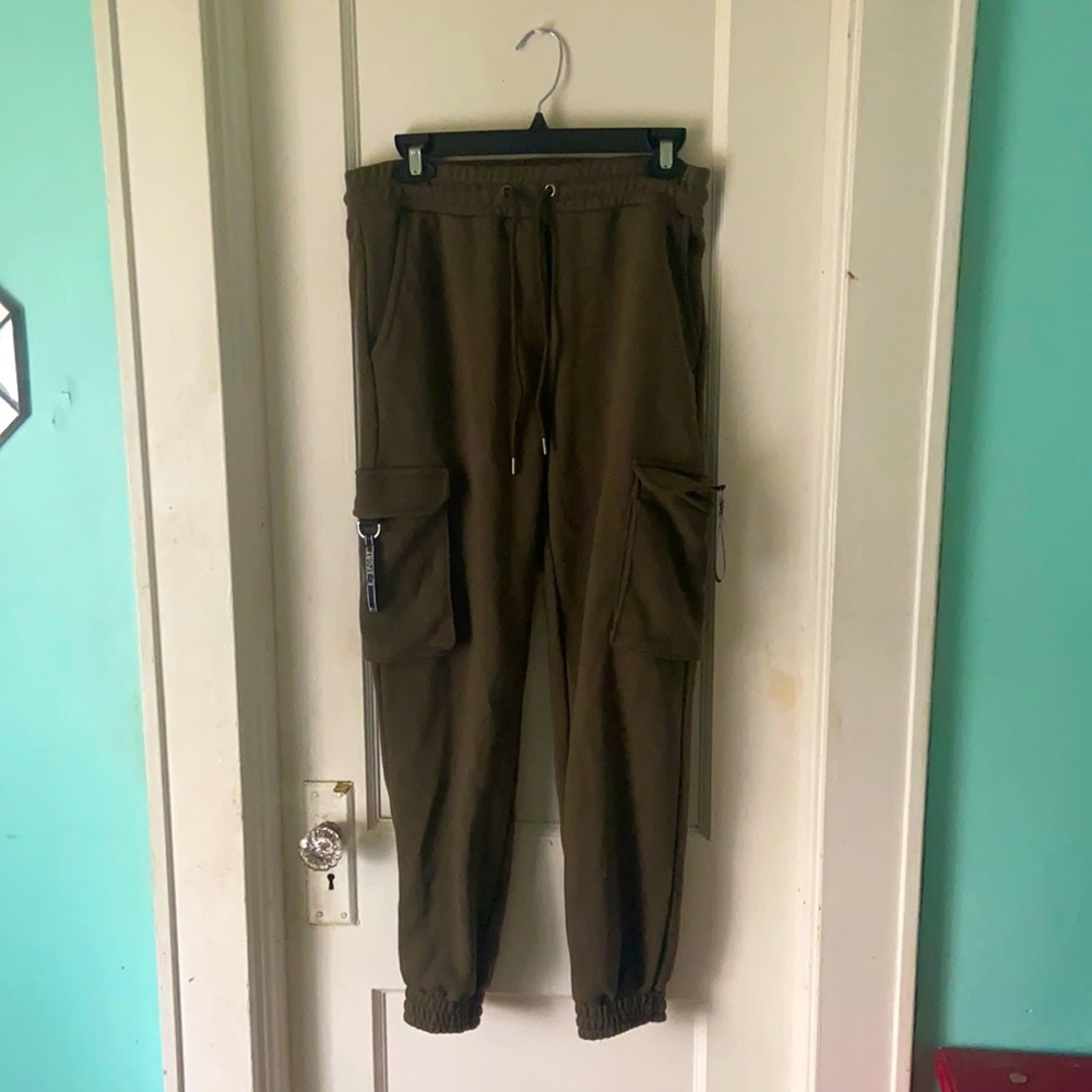 perfect olive green joggers